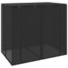 vidaXL Caja de Basura Caja 2 pcs Negro 65 x 80 x 115 cm Polietileno