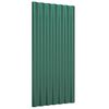 vidaXL Paneles de tejado 36 unidades acero galvanizado verde 80x36 cm