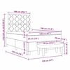 vidaXL Cama tipo Box Spring Marr&oacute;n oscuro 120 x 190 cm tela