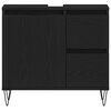 vidaXL Gabinete de Lavabo para Baño Roble Negro 65 x 33 x 60 cm