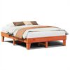 vidaXL Cama sin colchón madera maciza pino marrón cera 150x200 cm