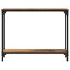vidaXL Mesa Consola con estante Madera envejecida 100 x 22,5 x 75 cm