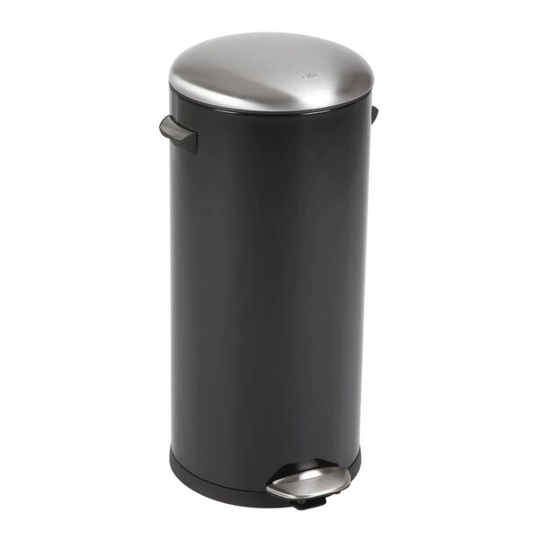 EKO Cubo de basura de pedal BelleDeluxe 30 L negro mate
