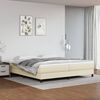 vidaXL Estructura de cama con somier cuero sint&eacute;tico crema 200x200 cm