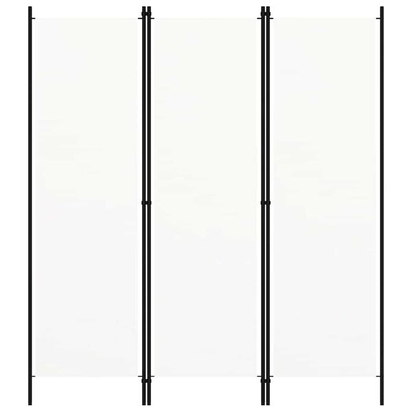 vidaXL Biombo divisor de 3 paneles blanco 150x180 cm
