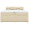 vidaXL Cama box spring con colch&oacute;n tela color crema 200x200 cm