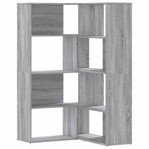 vidaXL Estanter&iacute;a de esquina 4 niveles madera gris Sonoma 85x85x140 cm