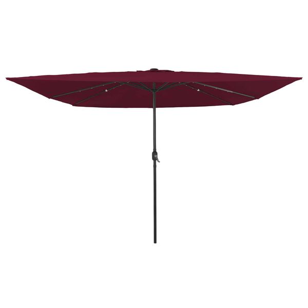 vidaXL Parasol de jardín Rojo y Negro 295 x 295 x 245 cm