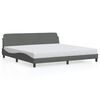 vidaXL Estructura de cama Dover tela gris oscuro 193x203 cm