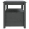 vidaXL Mesa de centro de madera maciza de pino gris 71x49x55 cm