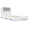 vidaXL Estructura de cama con cabecero y luces LED blanco 100x200 cm