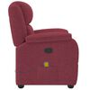 vidaXL Sill&oacute;n de masaje reclinable de tela color vino tinto