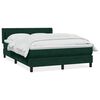 vidaXL Cama box spring con colch&oacute;n terciopelo verde oscuro 160x220 cm