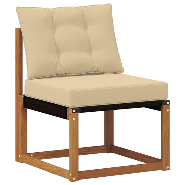 vidaXL Conjunto de sof&aacute;s de exterior con coj&iacute;n 9 pcs Natural y Beige