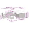 vidaXL Conjunto de sofá de jardín 12 pcs Gris ratán sintético