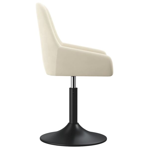 vidaXL Taburete de cocina de terciopelo color crema