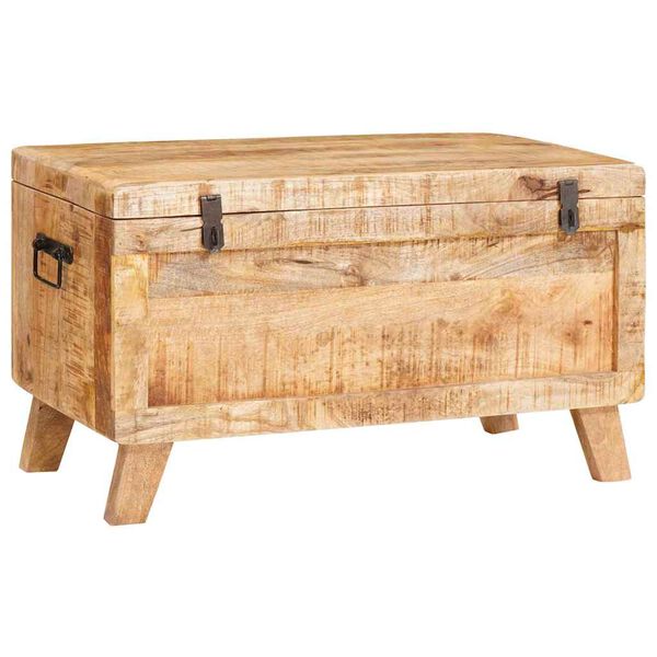 vidaXL Caja de Almacenamiento 70 x 35 x 40 cm madera maciza de mango