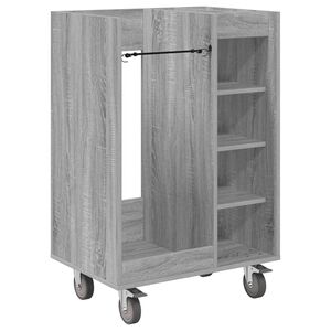 vidaXL Armario de Golf con rueda Liso Gris Sonoma 65 x 45 x 98 cm