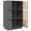 vidaXL Aparador de madera maciza de pino gris 67x40x108,5 cm