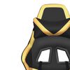 vidaXL Silla gaming cuero sint&eacute;tico negro y dorado