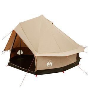 vidaXL Tienda Familiar Crema 8 personas Algod&oacute;n Sint&eacute;tico