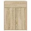 vidaXL Aparador de madera contrachapada color roble Sonoma 60x30x75 cm