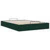 vidaXL Estructura de cama otomana sin colch&oacute;n verde oscuro 140x200 cm