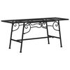 vidaXL Banco de jard&iacute;n de acero negro 110 cm