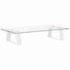 vidaXL Soporte de monitor vidrio templado y metal blanco 40x20x8 cm