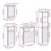 vidaXL Juego de muebles de ba&ntilde;o BODO 4 pzas madera maciza pino gris