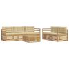 vidaXL Conjunto de sof&aacute;s de exterior 6 uds. y Beige