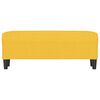 vidaXL Banco de tela amarillo 100x35x41 cm