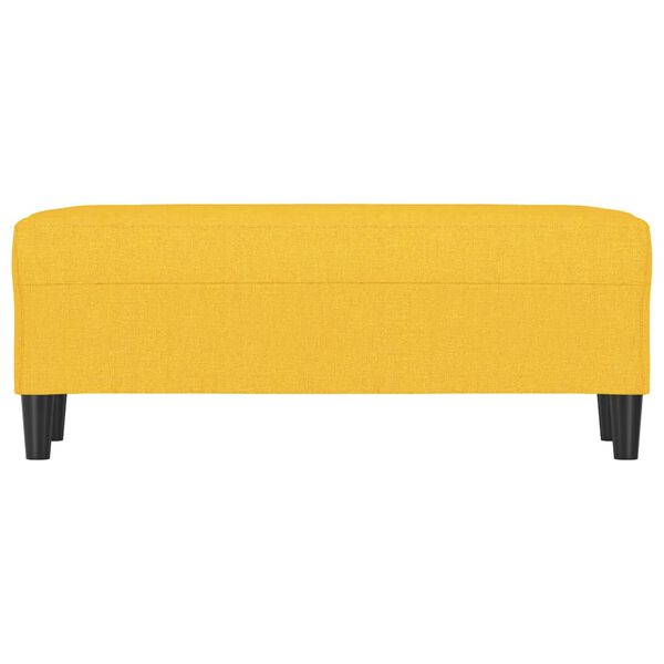 vidaXL Banco de tela amarillo 100x35x41 cm