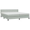 vidaXL Cama box spring con colch&oacute;n terciopelo gris claro 180x220 cm