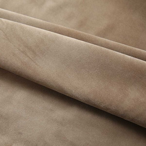 vidaXL Cortina opaca con ganchos terciopelo beige 290x245 cm