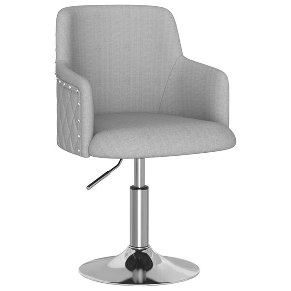 vidaXL Silla de comedor tela gris claro