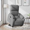 vidaXL Sillón reclinable elevable tela de microfibra gris oscuro