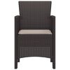 vidaXL Silla de Jard&iacute;n 4 pcs Marr&oacute;n 53 x 49 x 85 cm Polipropileno