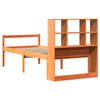 vidaXL Cama con estanter&iacute;a sin colch&oacute;n madera maciza marr&oacute;n 75x190 cm