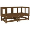 vidaXL Sof&aacute;s de esquina de jard&iacute;n 2 uds madera maciza pino marr&oacute;n miel