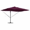 vidaXL Parasol Roma de Brazo Lateral Rojo y Negro 352 x 251 x 265 cm
