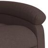 vidaXL Sill&oacute;n de masaje reclinable de tela marr&oacute;n oscuro