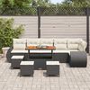 vidaXL Conjunto de sof&aacute;s de jard&iacute;n 10 pcs Negro rat&aacute;n sint&eacute;tico
