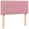 vidaXL Cama box spring con colch&oacute;n terciopelo rosa 100x210 cm