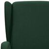 vidaXL Sillón de masaje de tela verde oscuro