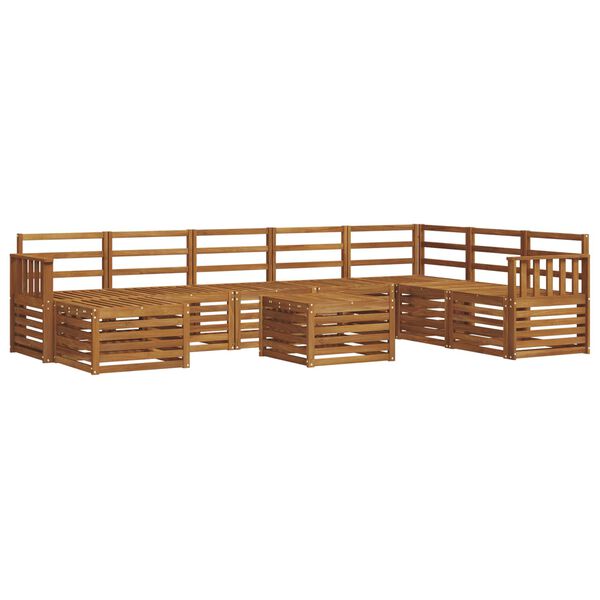 vidaXL Juegos de sof&aacute;s Natural Madera de Acacia S&oacute;lida