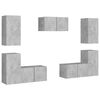 vidaXL Juego de muebles de sal&oacute;n 7 piezas gris hormig&oacute;n