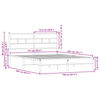 vidaXL Estructura cama con cabecero sin colch&oacute;n roble Sonoma 150x200cm