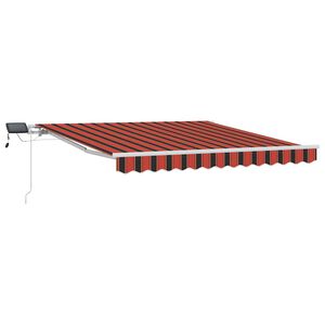 vidaXL Toldo retr&aacute;ctil Naranja y marr&oacute;n 300 x 250 cm Tela y Aluminio