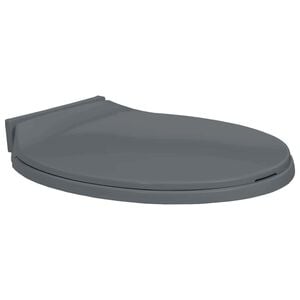 vidaXL Tapa y asiento de v&aacute;ter con cierre suave ovalada gris
